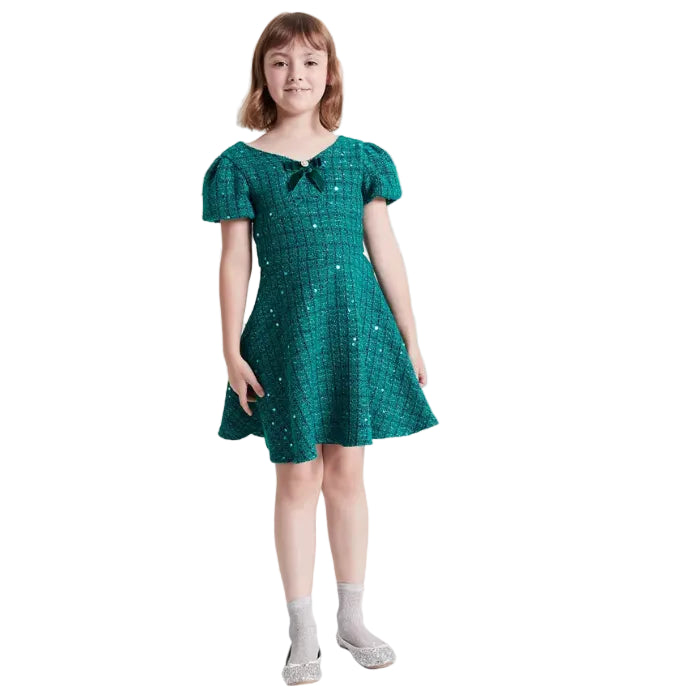 Rare Editions  - Sequin Tweed Social Dress (16)