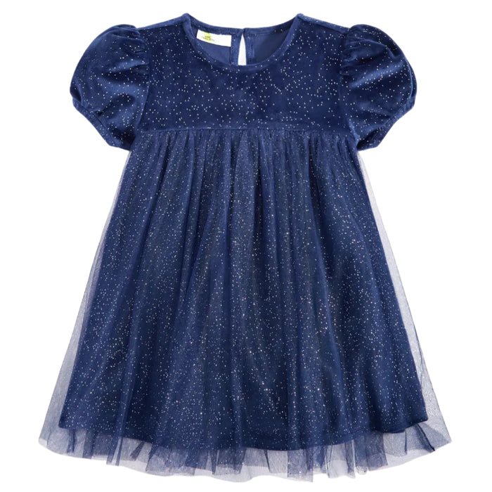 Epic Threads - Blue Glitter Velour Tulle Dress