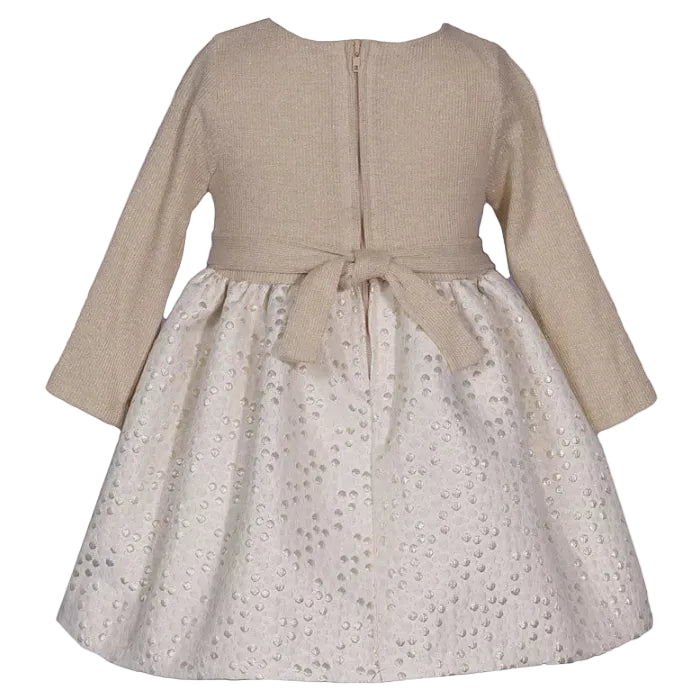 Bonnie Baby - Girls Knit Babydoll Dress (6-9M)