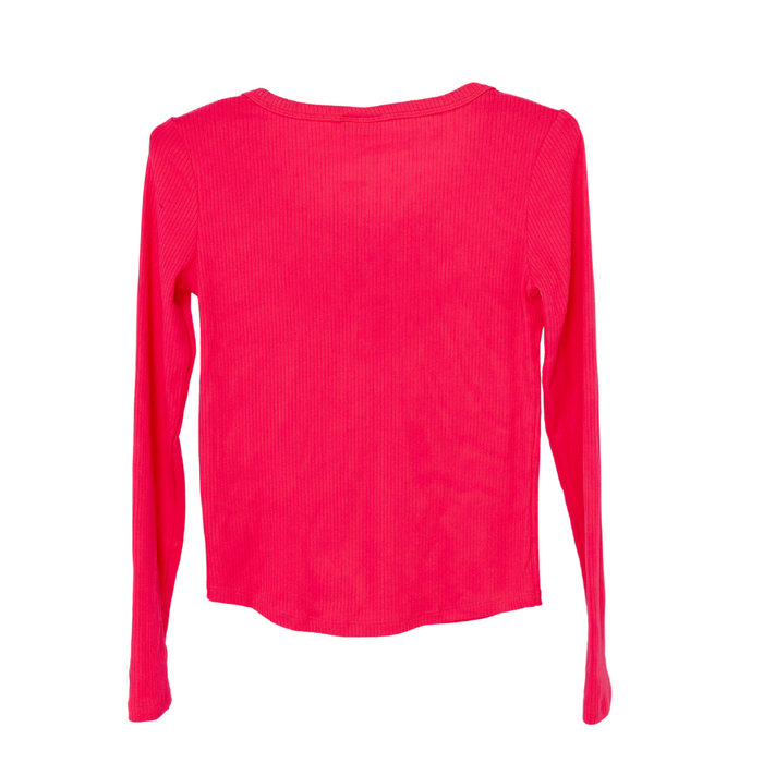 Epic Threads - Big Girls Ribbed-Knit Vivacious Long Sleeves Shirt Pink Large (14-16)