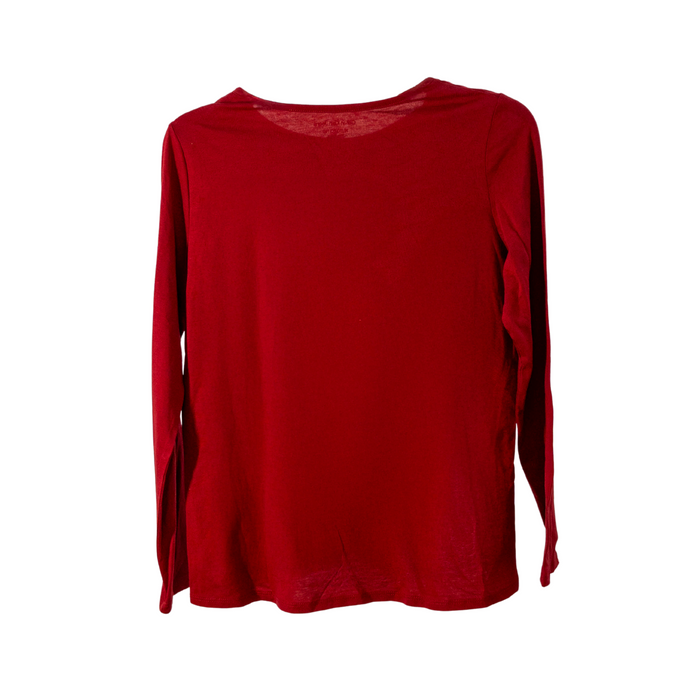 Calvin Klein - Big Girls Logo Dot Long Sleeve Tee Red Extra Large (16)