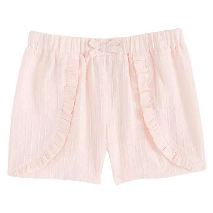 First Impressions - Baby Girls Clip-Dot Cotton Shorts Pink Polish (24M)