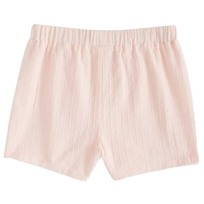 First Impressions - Baby Girls Clip-Dot Cotton Shorts Pink Polish (24M)