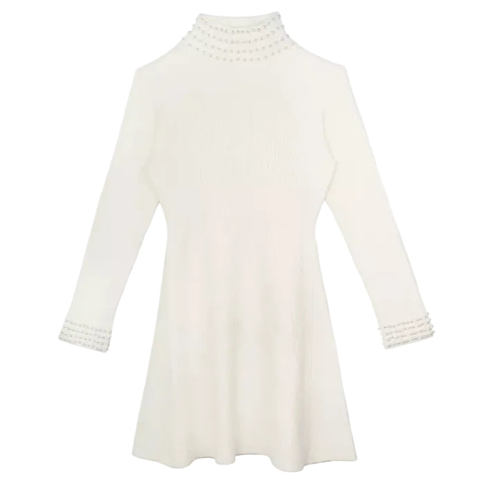 Rare Editions - Pearl Embellished Sweater Dress (5)