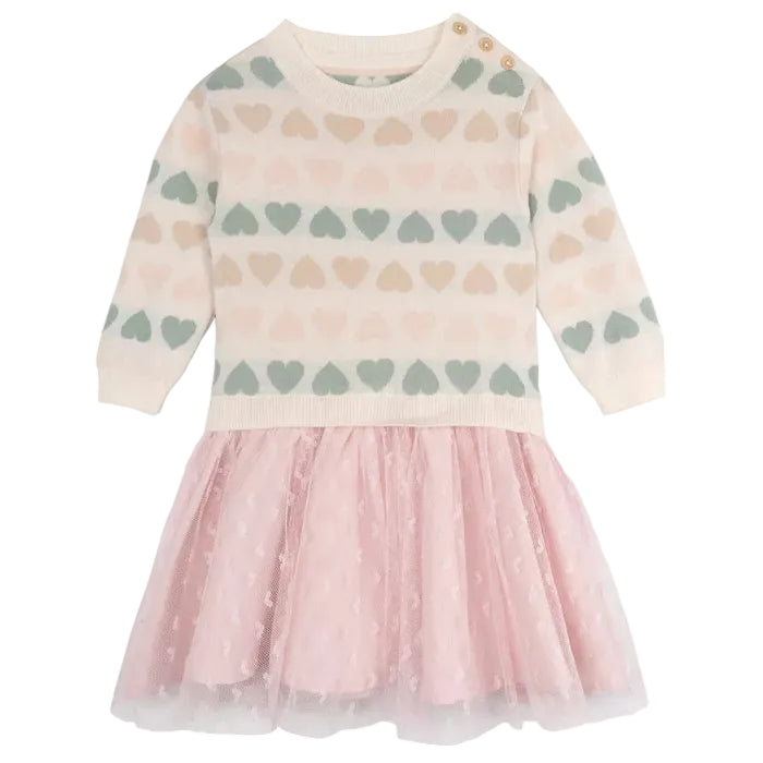 Rare Editions - One Piece Heart Sweater and Matching Skirt