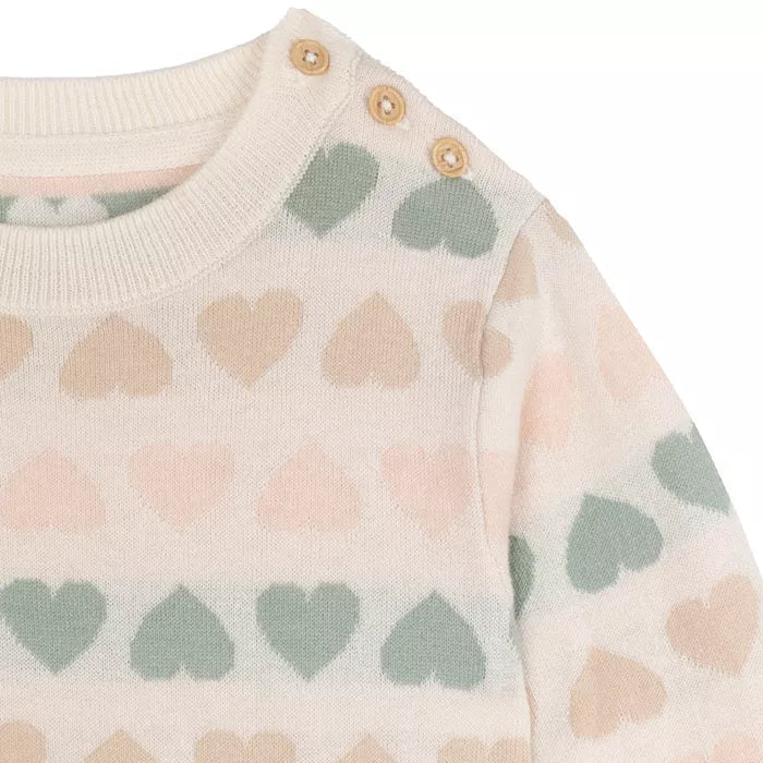 Rare Editions - One Piece Heart Sweater and Matching Skirt