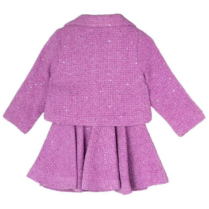 Sparkle and Shine - Sequin Tweed Skirt Dress with Jacket (4)