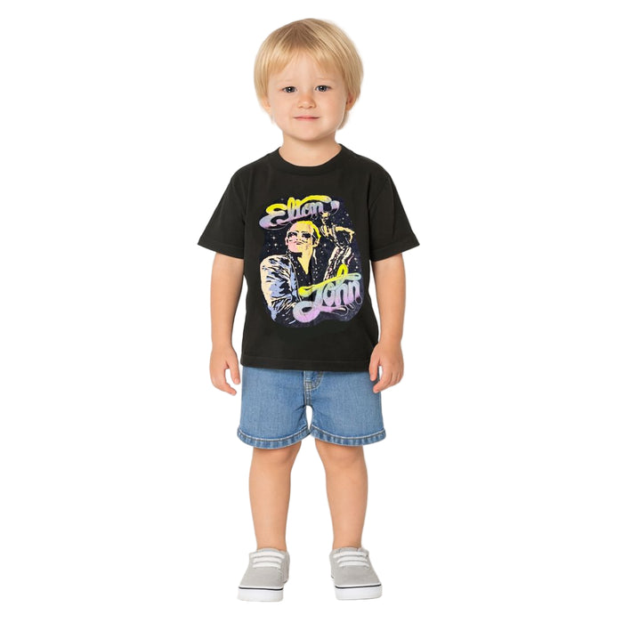 Cotton On - Kids Elton John Black Wash T-Shirt