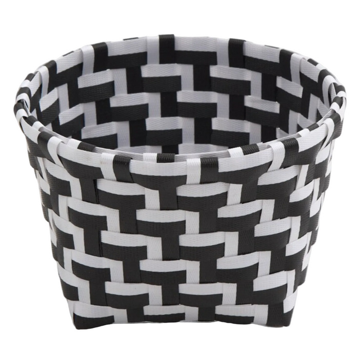 Woven Storage Basket Black and White Color