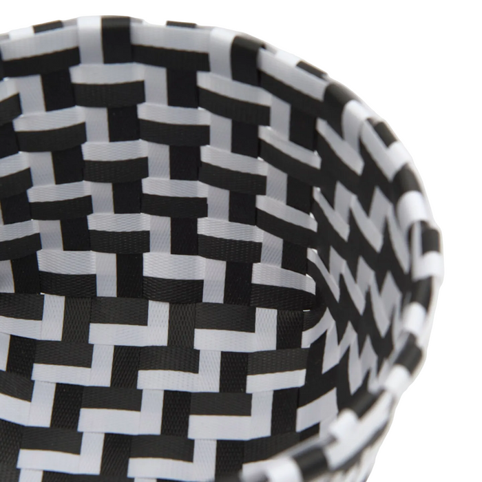 Woven Storage Basket Black and White Color