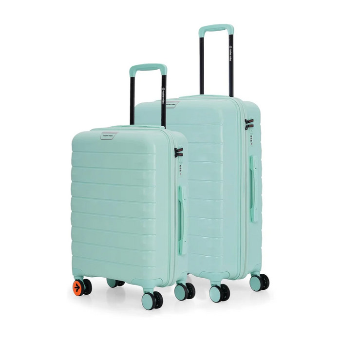 Nasher Miles Vienna Hard-Sided Polypropylene Luggage Set of 2 Cool Mint Trolley Bags (55 & 65 cm) Small & Medium