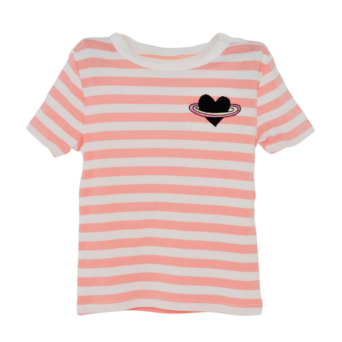 Epic Treads - Little Girls Short Sleeve Stripes T-Shirt Small (7-8)