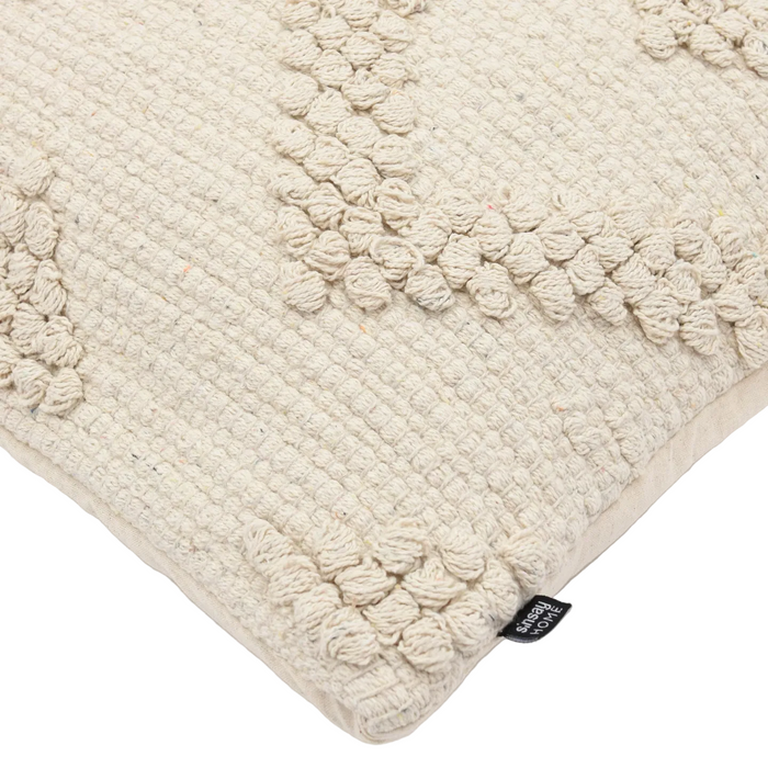 Textured Fabric Pillowcase with Chevron Tufted Pattern