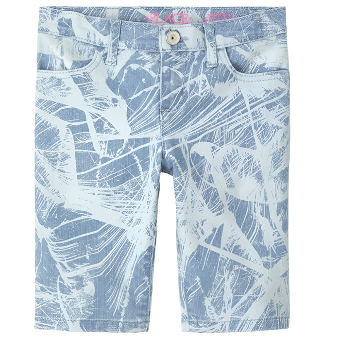 The Children's Place - Big Girls Marble Denim Skimmer Shorts (14)