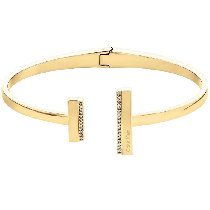 Calvin Klein Women's Ionic Thin Gold 1 Stainless Steel with Crystal Bangle - 35000161
