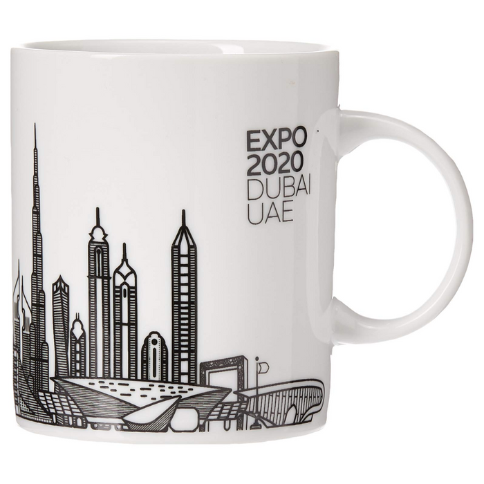 Expo 2020 Dubai Porcelain Mug Dubai Skyline (White)