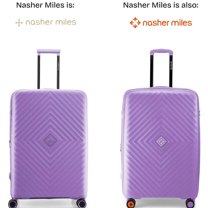 Nasher Miles Antwerp TSA Lock & Expander Hard-Sided Polypropylene Set of 3 Pastel Purple Small, Medium & Large Trolley Bags (55, 65 & 75 Cm)