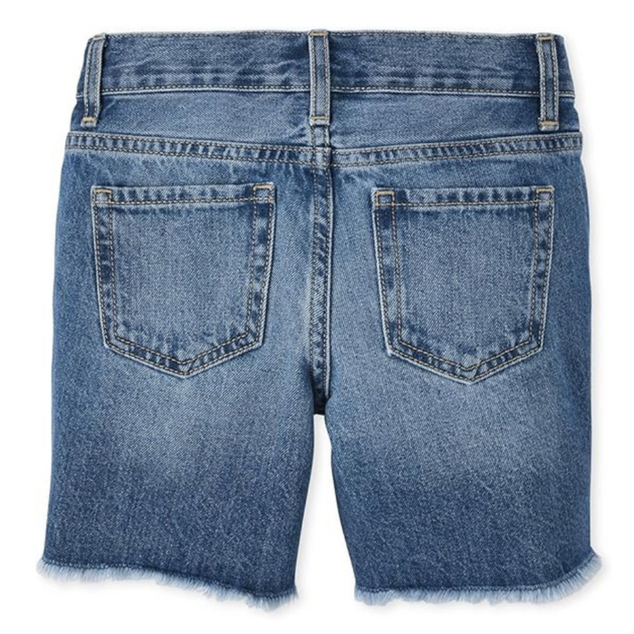 The Children's Place - Big Girls Distressed Denim Midi Shorts