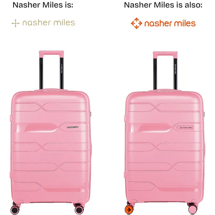 Nasher Miles Paris Hard-Sided Polypropylene Luggage Set of 2 Trolley Bags (65 & 75 Cm) Medium & Large, Pink
