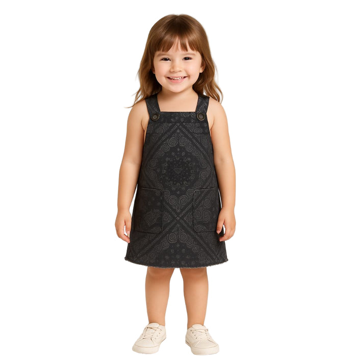 Cotton On - Little Girls  Superman Paisley Black Wash Dress