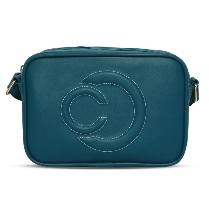 Caprese Dora Sling Medium Teal Sling Bag