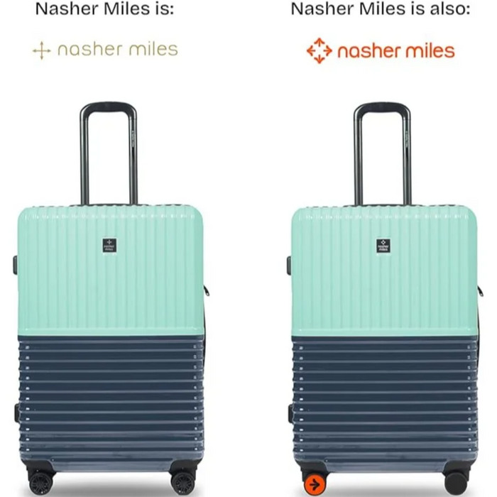 Nasher Miles Istanbul Hard-Sided ABS and PC Check-in Luggage Teal Dark Blue 24 inch |65cm Medium Trolley Bag