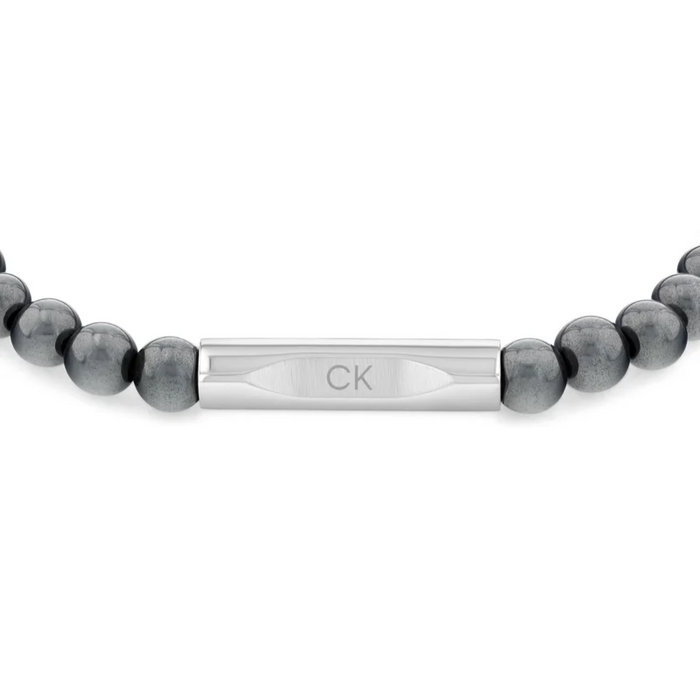 Calvin Klein Men's Stainless Steel Black Hematite Stone Beads - 35000575