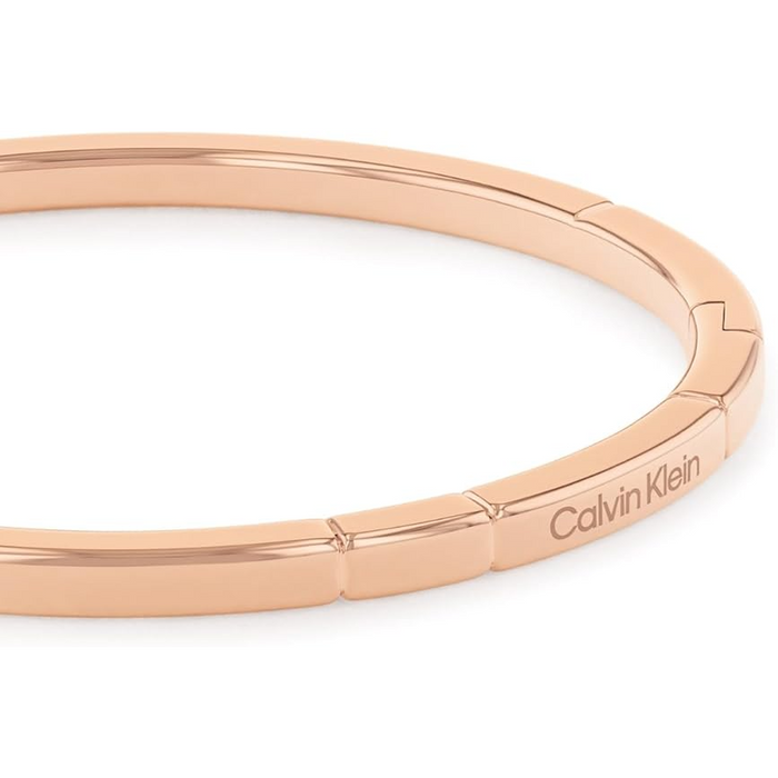 Calvin Klein Women's Ionic Plated Rose Gold Steel Bangle - 35000456
