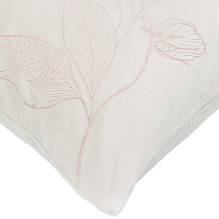 Floral Line-art Embroidery Pillowcase