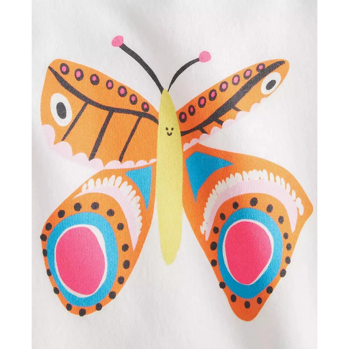 Epic Threads - Toddler Girls Butterfly-Print Long Sleeves Angel White