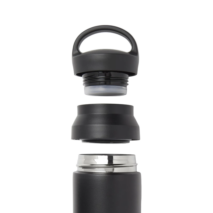 Stainless Steel Flask with Carrying Handle Black