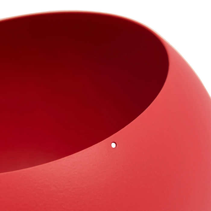 Metal Red Bowl Plant Pot