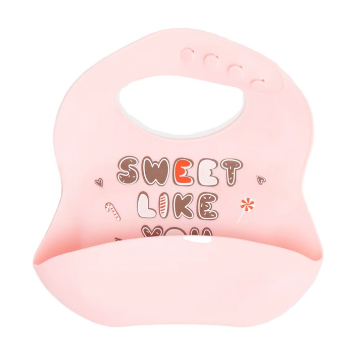 Fox and Bunny Silicone Bib (Pink)
