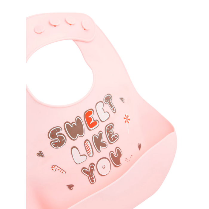 Fox and Bunny Silicone Bib (Pink)