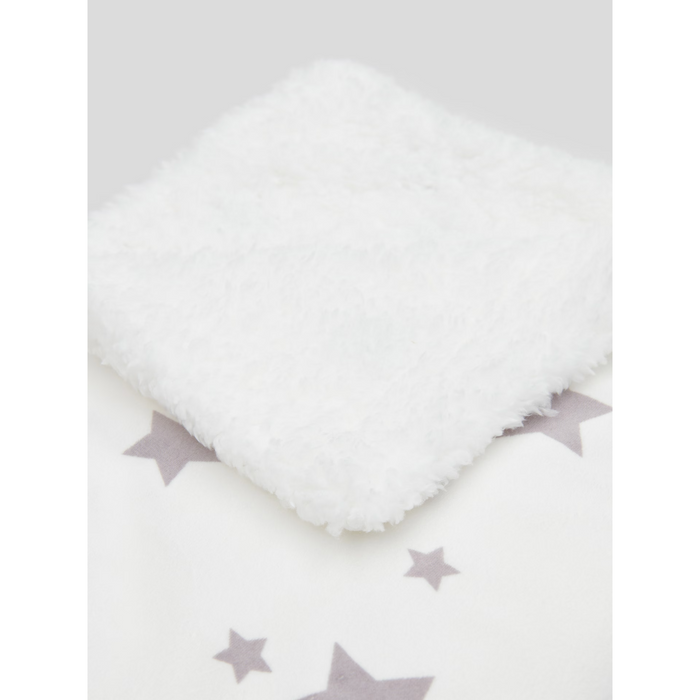 Baby Blanket with Light Grey Star Design