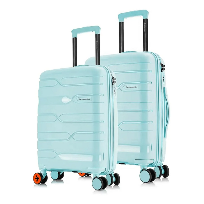 Nasher Miles Paris Hard-Sided Polypropylene Luggage Set of 2 Pastel Green Trolley Bags (65 & 75 Cm) Medium & Large
