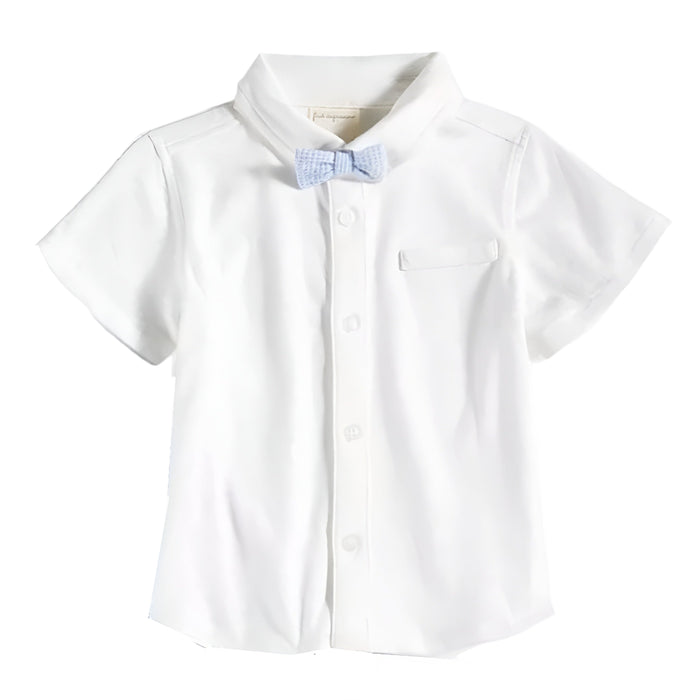 First Impressions - Baby Boys Button-Down Bowtie Shirt (0M-3M)