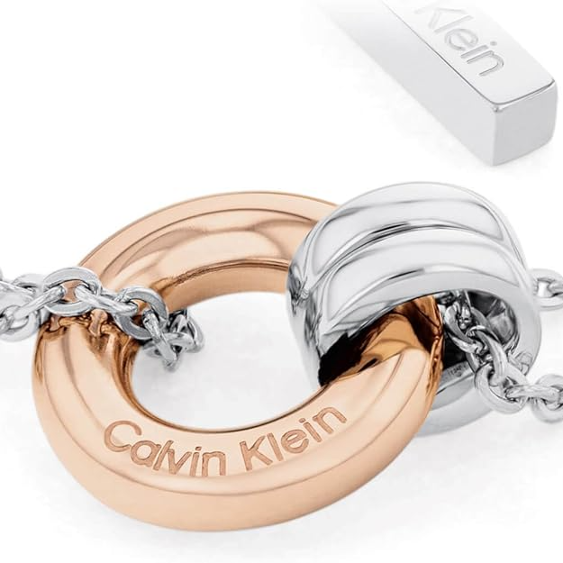 Calvin Klein Women's Stainless Steel Ionic Rose Gold Plated Steel Bracelet - 35000633