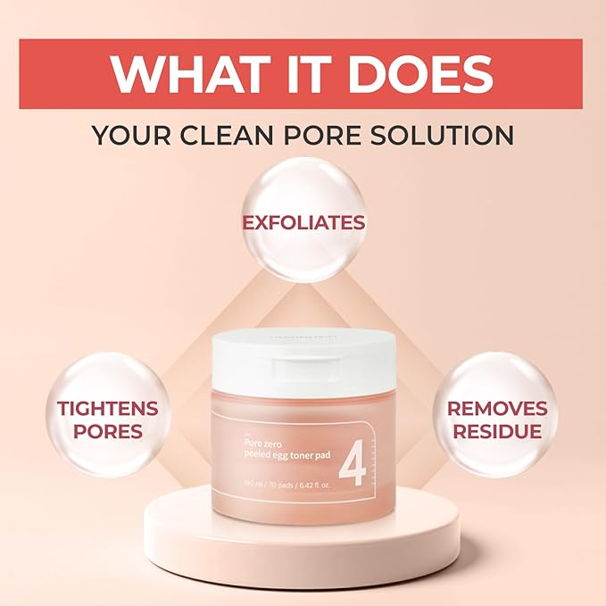 Numbuzin No.4 Pore Zero Peeled Egg Toner Pad (190ml *70ea)