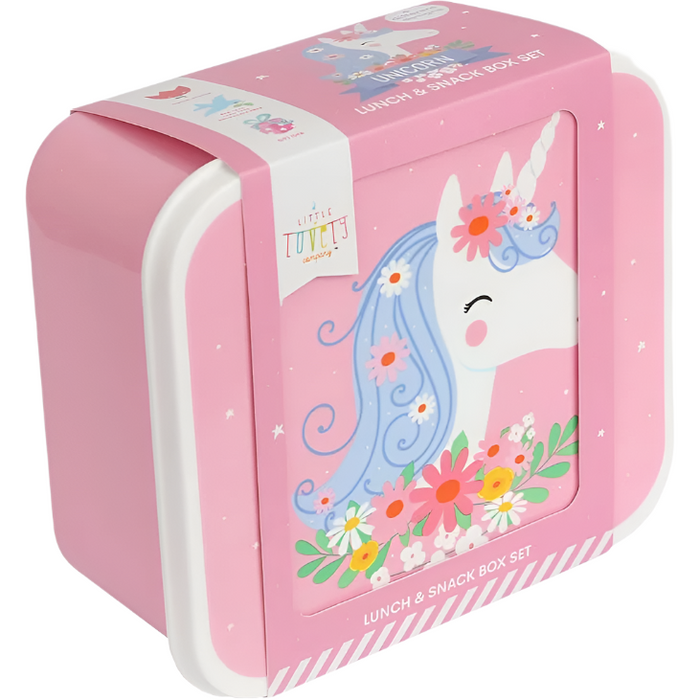 A Little Lovely Company - Lunch and Snack Box Set Unicorn Dreams