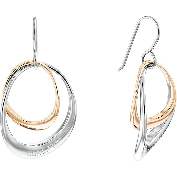Calvin Klein Women's Stainless Steel Ionic Rose Gold Plated Steel Earrings - 35000003