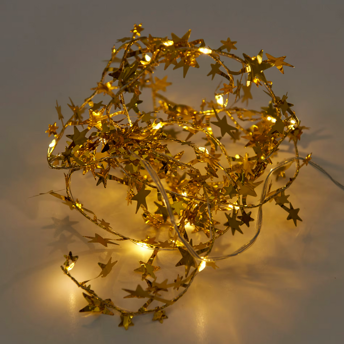 20 LED Lights Gold Star