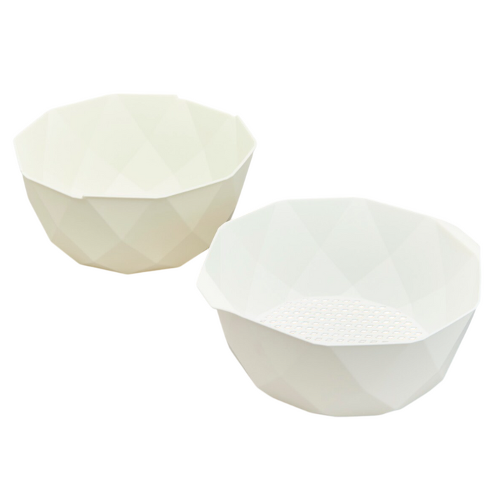 Geometric Bowl and Colander Set