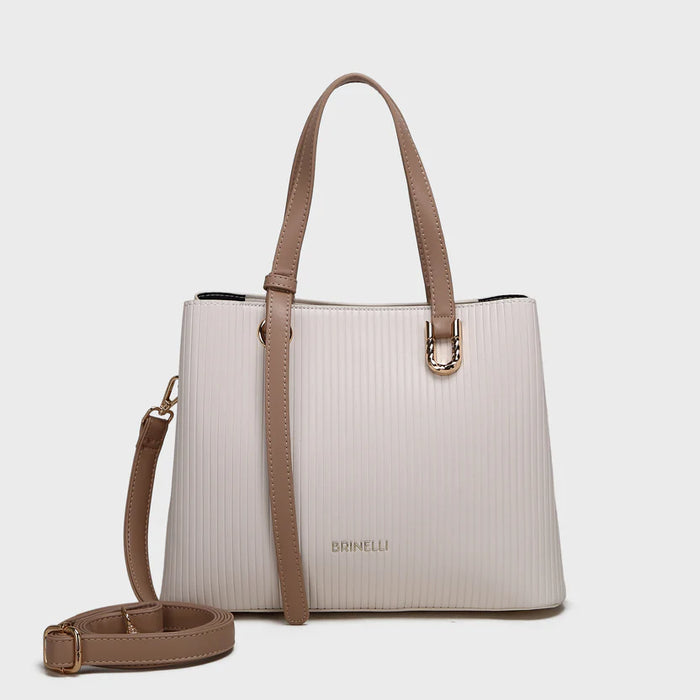 Brinelli Duchess Structured Tote Bag Beige & Tan