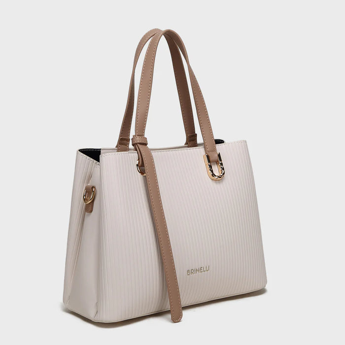 Brinelli Duchess Structured Tote Bag Beige & Tan