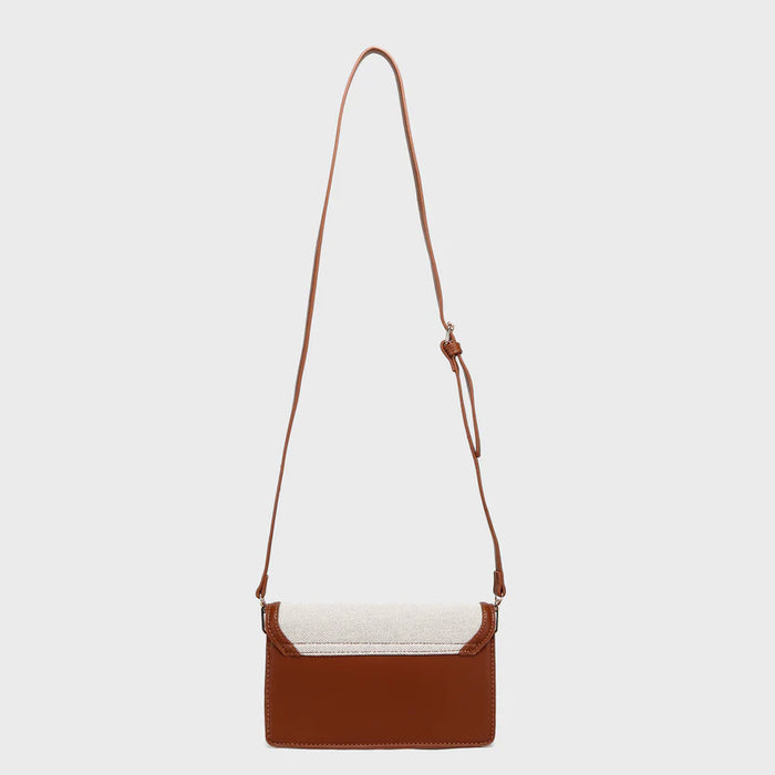 Brinelli Ava Shoulder Crossbody Bag Brown/Off White