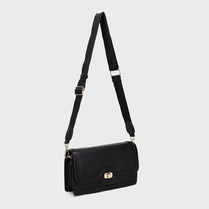 Brinelli Ava Shoulder Crossbody Bag Black/Black