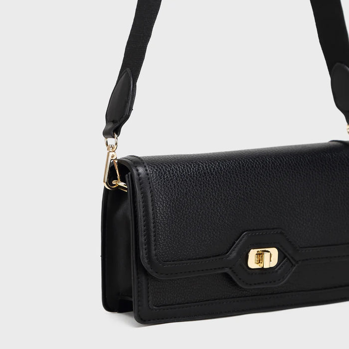 Brinelli Ava Shoulder Crossbody Bag Black/Black