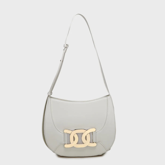 Brinelli Artemis Shoulder Hobo Bag White