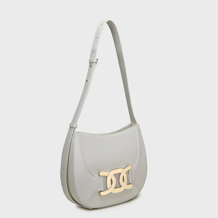 Brinelli Artemis Shoulder Hobo Bag White
